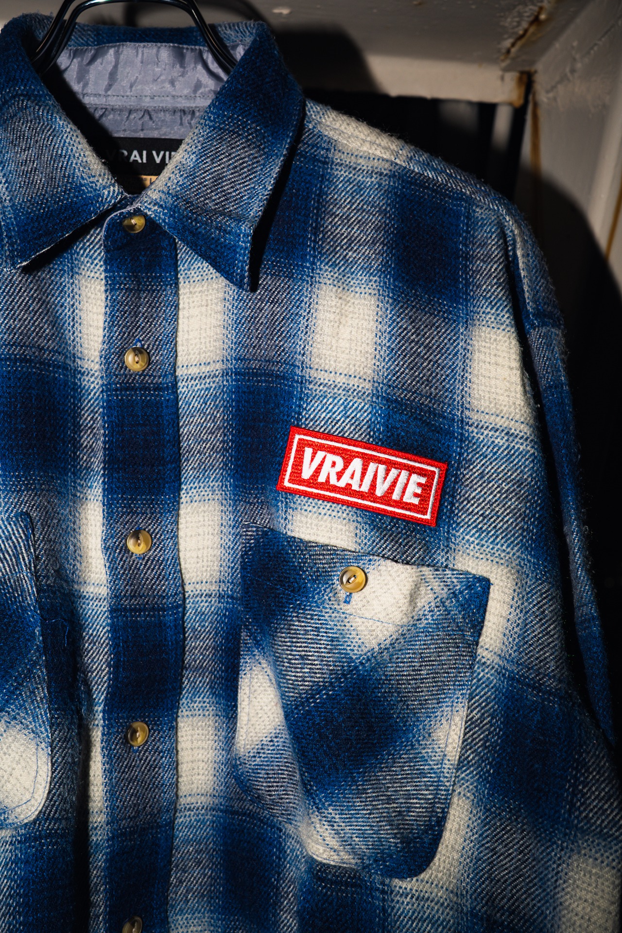 00s Azure Ombre Check Shirt