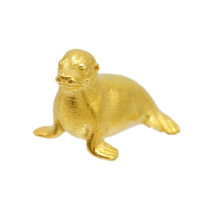 純金 約1g アシカ JUNGOLD 指先サイズの芸術品