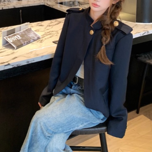 メタルボタンマオカラージャケット ・12689