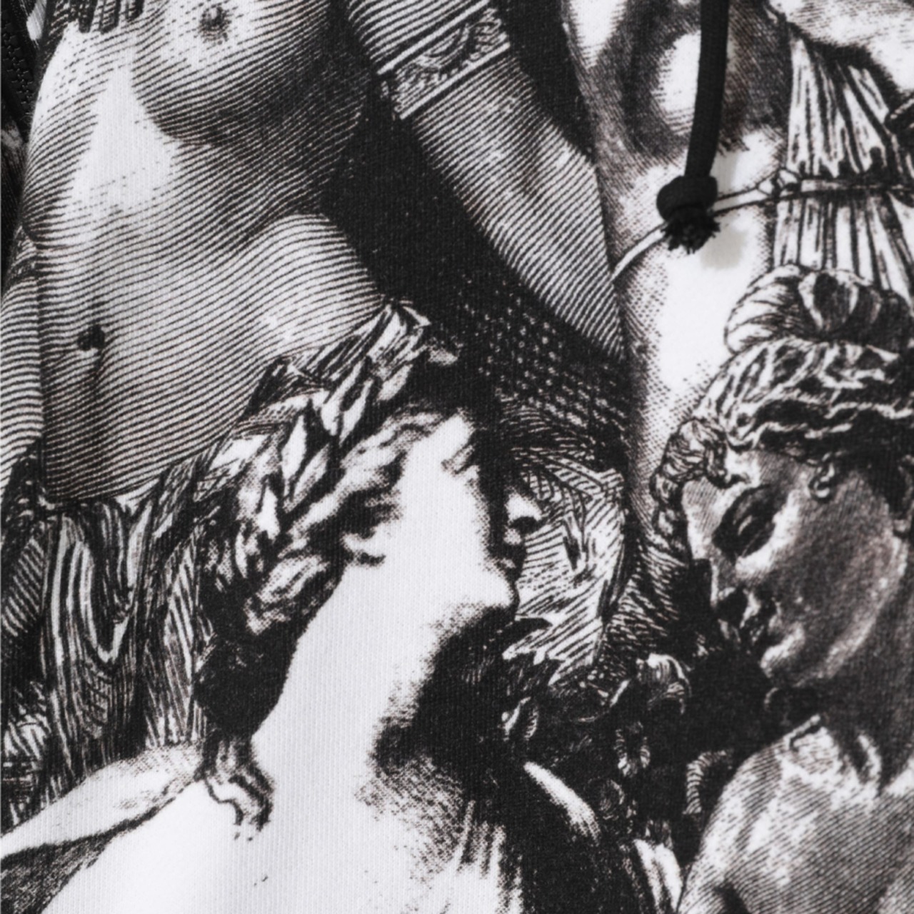 【UNDERCOVER】ﾇｰﾄﾞ総柄ｳﾗｹ袖取外ﾌｰﾃﾞｨｰ(BLACK MULTI) - 9