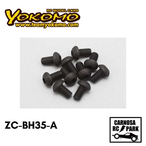 【YOKOMO ヨコモ】M3x5mm ボタンヘッド ソケットスクリュー 10本入[ZC-BH35A]