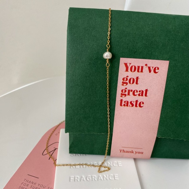 pearl gold necklace　J00222