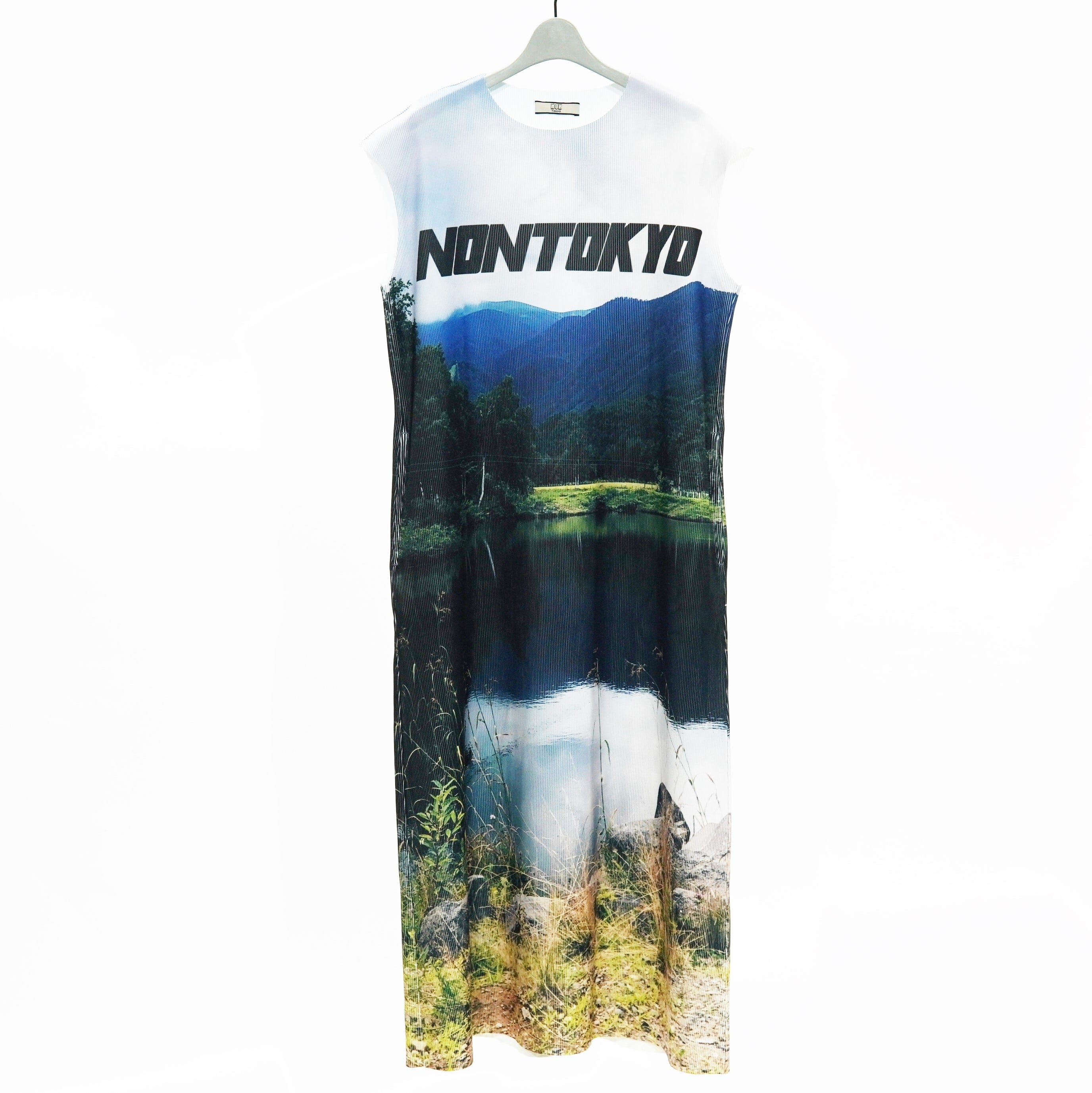 NON TOKYO ノントーキョー / PRINT RIB NO SLEEVE ONE-PIECE / LAKE