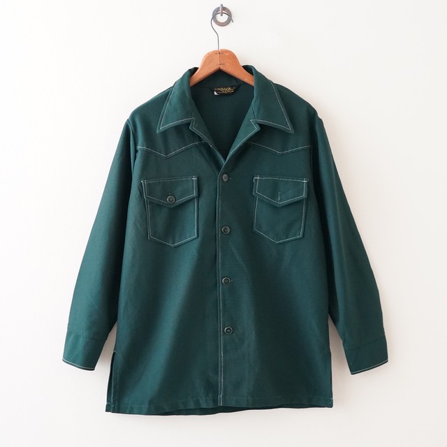 contrast stitching long shirt