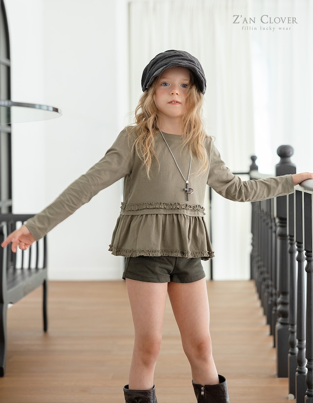 【予約】ZC   09.ラッフルフリルt 26 Autumn Tシャツ 女の子　小学生　韓国子供服　海外ファッション　Z'an　CLOVER　韓国ブランド　韓国ファッション　子供服