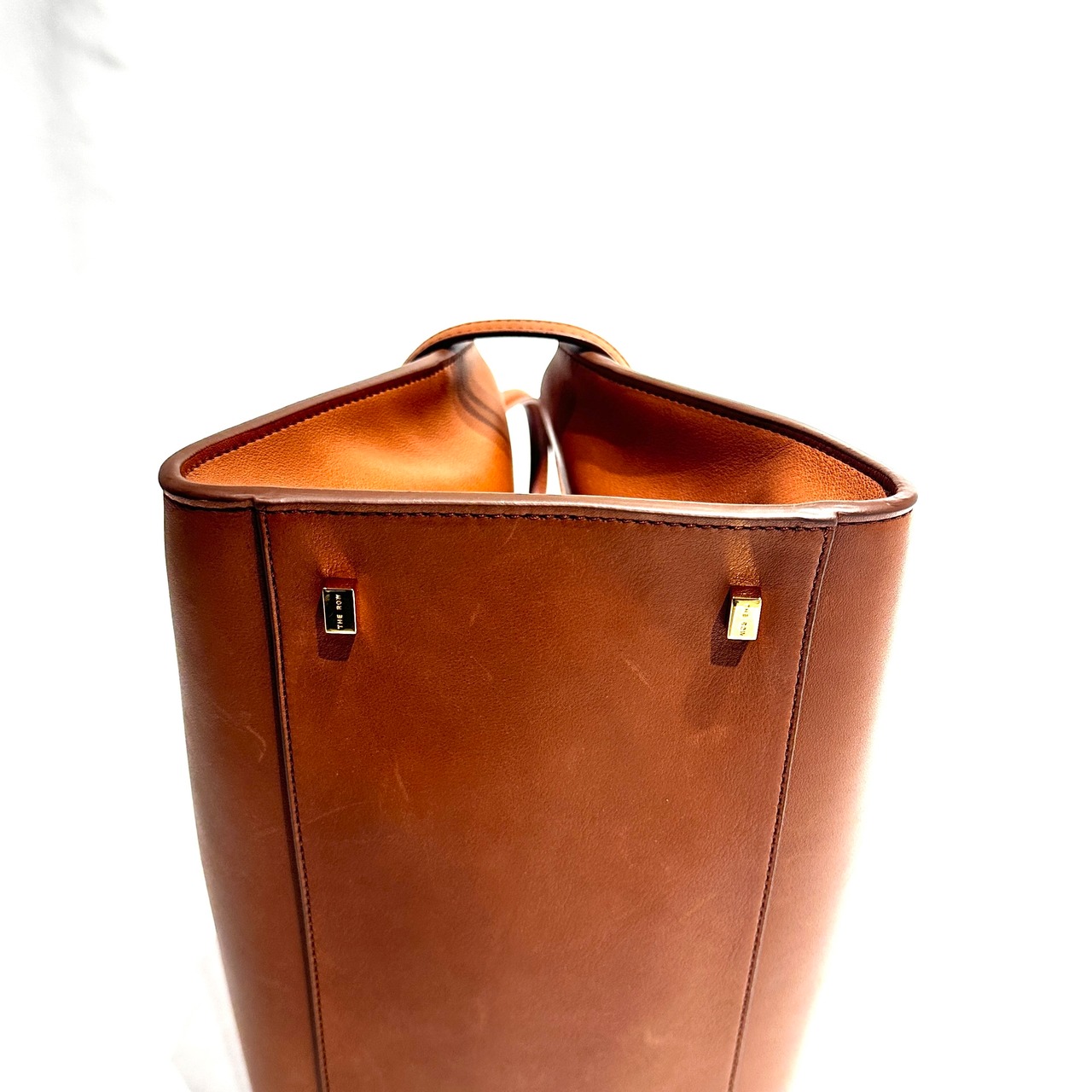 THE ROW ザ・ロウ マルゴー ベルト 12 ハンドバッグ カーフレザー ブラウン