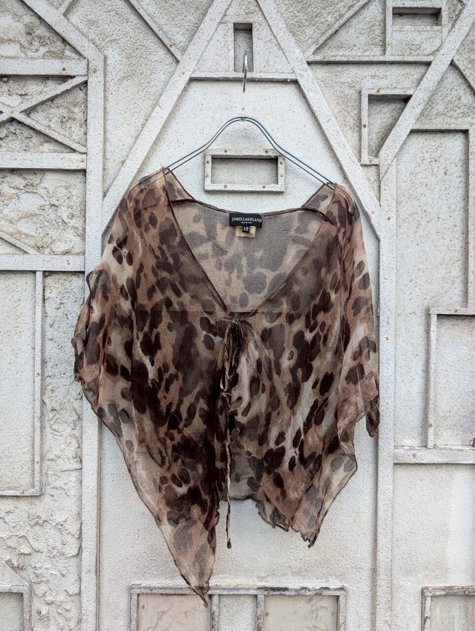 "FAIRY GRUNGE" leopard sheer bolero / made in ITALY