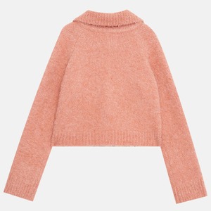 open-collar knit cardigan　J00393