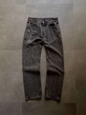 Levi’s 505 ブラックデニムパンツ W30 L32 リーバイス ストレート 墨黒