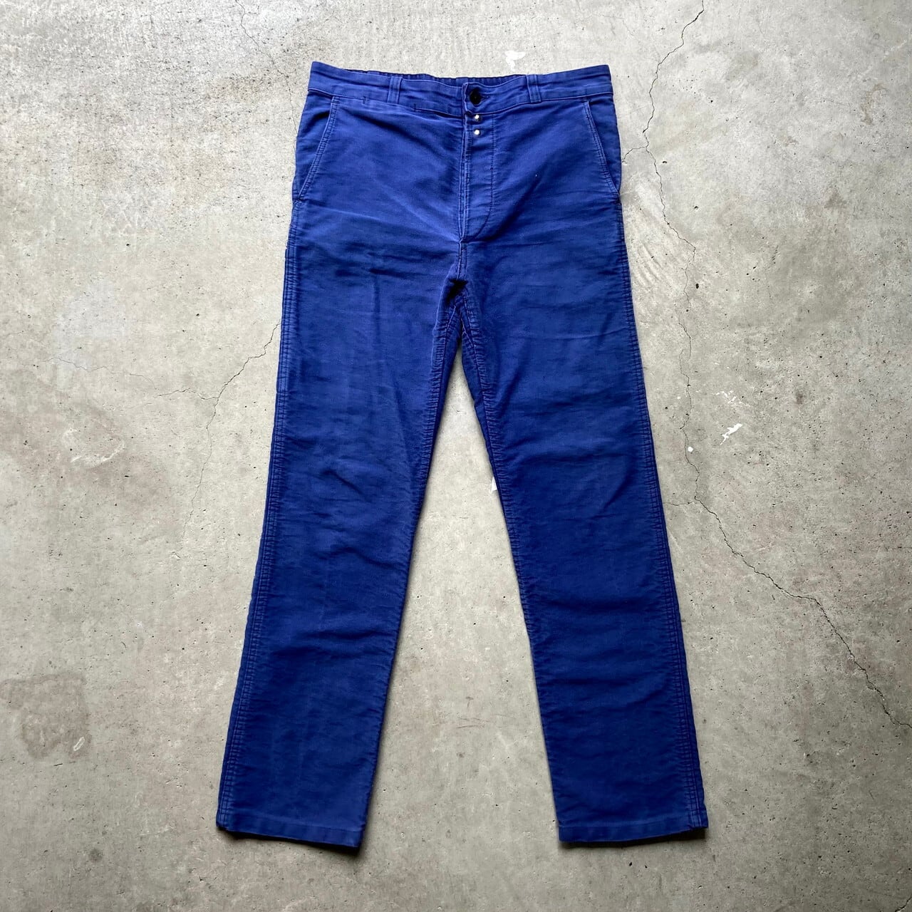 60年代 フランス製 DUBURE&DEVERCHERE ブルー モールスキン フレンチ  