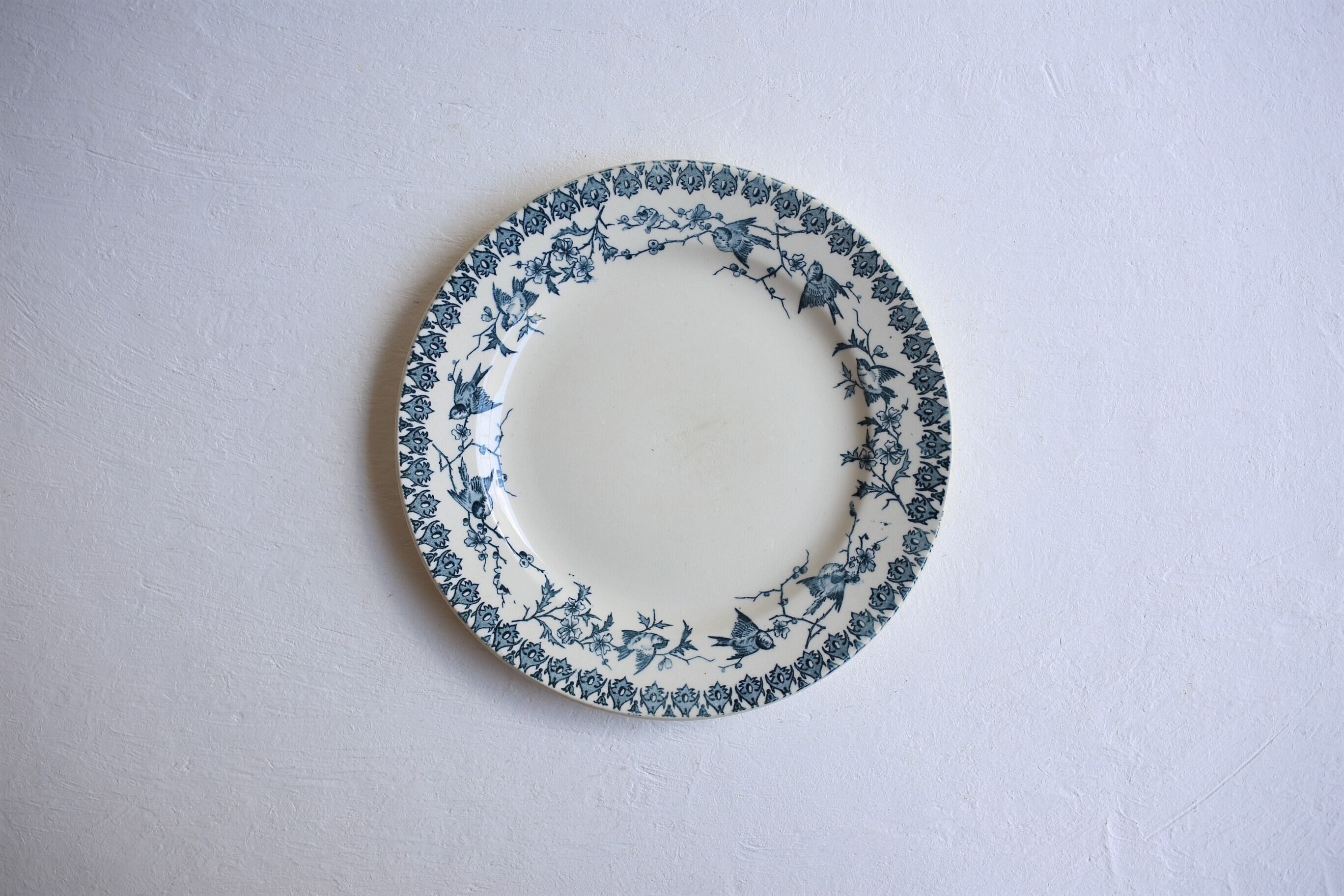 フランス アンティーク Choisy le Roi ショワジールロワ 「小鳥のガーランド」N-03017f