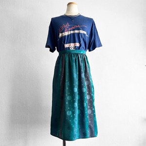 Dot Stripe Satin Jacqard Skirt