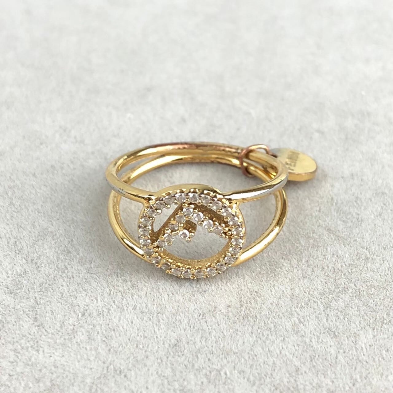 現行 FENDI フェンディ エフイズ リング ゴールド ラインストーン S 現行 FENDI フェンディ エフイズ リング ゴールド ラインストーン S