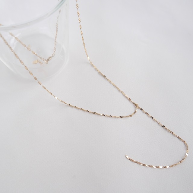 ステンレスペダルチェーンY字ネックレス