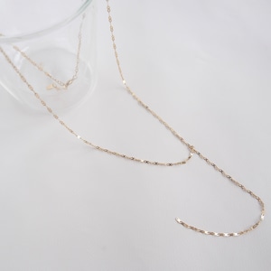 ステンレスペダルチェーンY字ネックレス