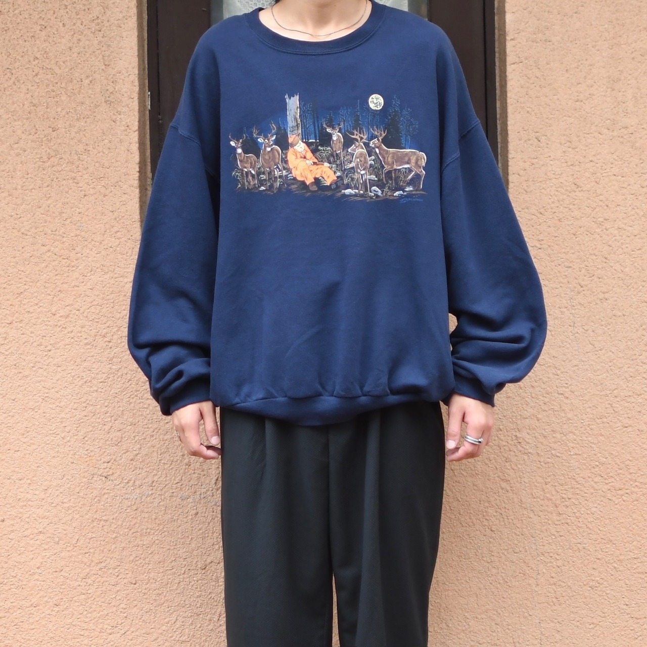humor deer print sweat
