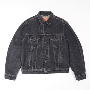 Levi's 70503-0258 black denim jacket M Euro 90's /ユーロリーバイス 先染めブラック デニムジャケット