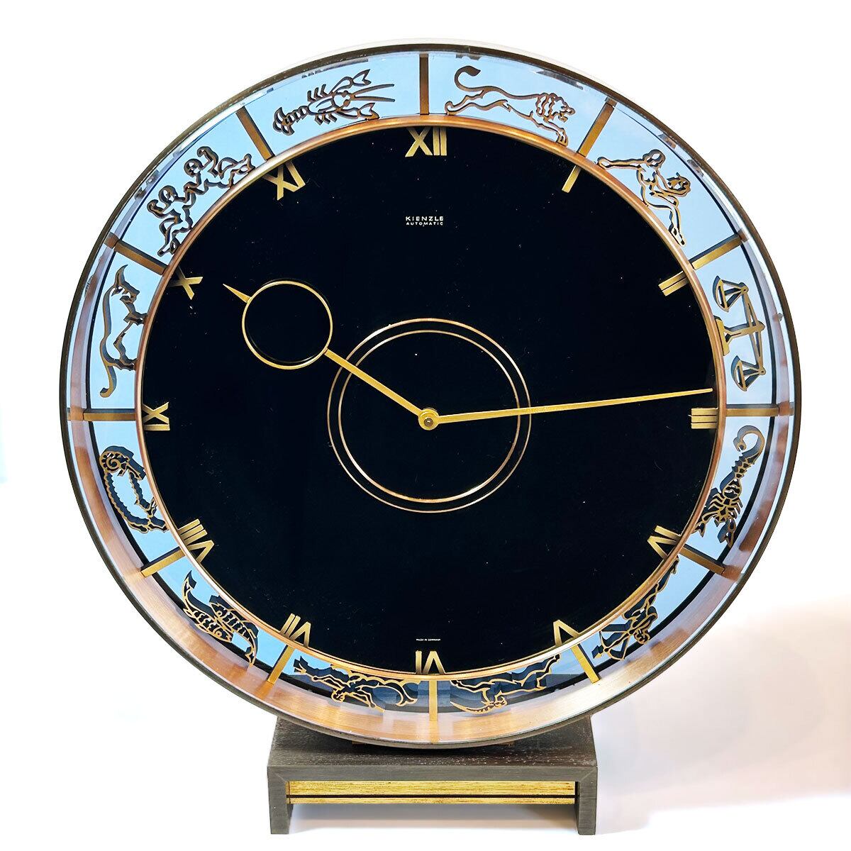 Vintage Kienzle Germany zodiac table clock | PANIC ART MARKET