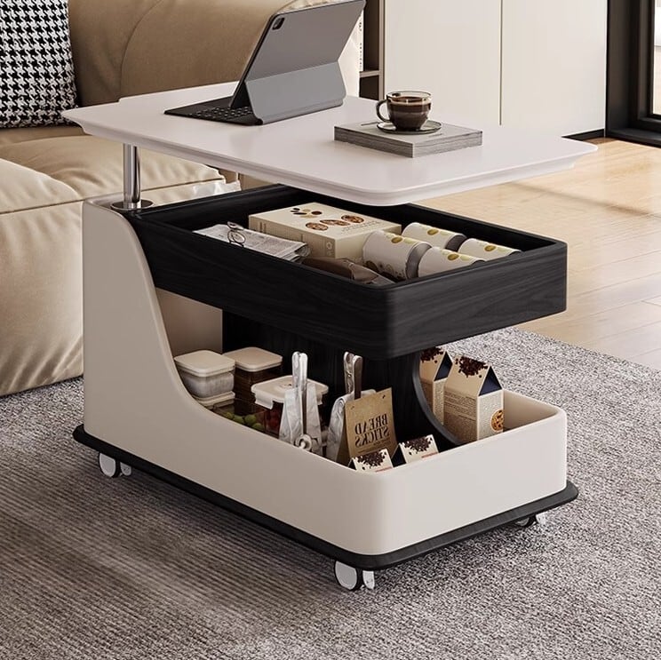 サイドテーブル 多目的 可動式 キャスター 収納 付き おしゃれ