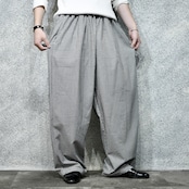 Gingham check 3XL super wide chef pants