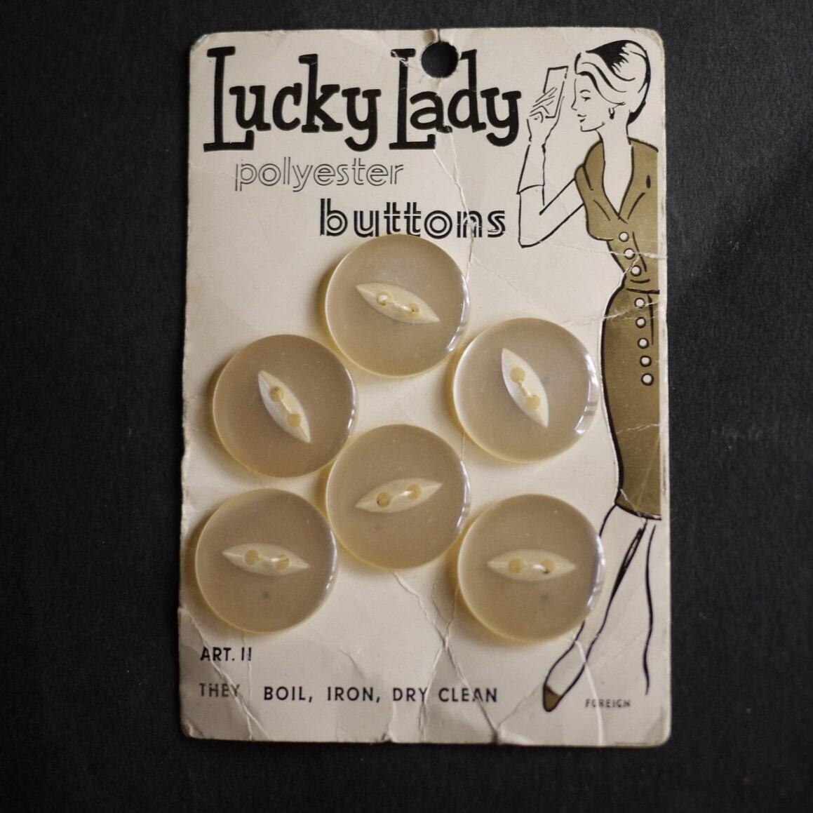 プラスチックボタン 6pシート Φ1.9 キャッツアイ