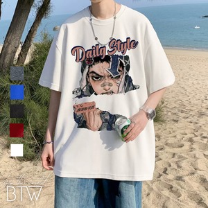 【韓国メンズファッション】ロゴプリント 半袖Tシャツ シンプル カジュアル ユニセックス 無地 きれいめ BW2476