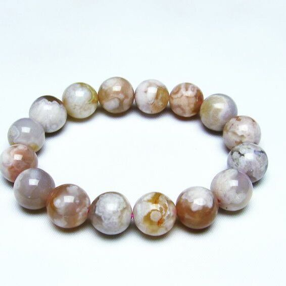 チェリーブロッサムアゲート ブレスレット 桜瑪瑙 13mm [M便 1/10] 111-24519