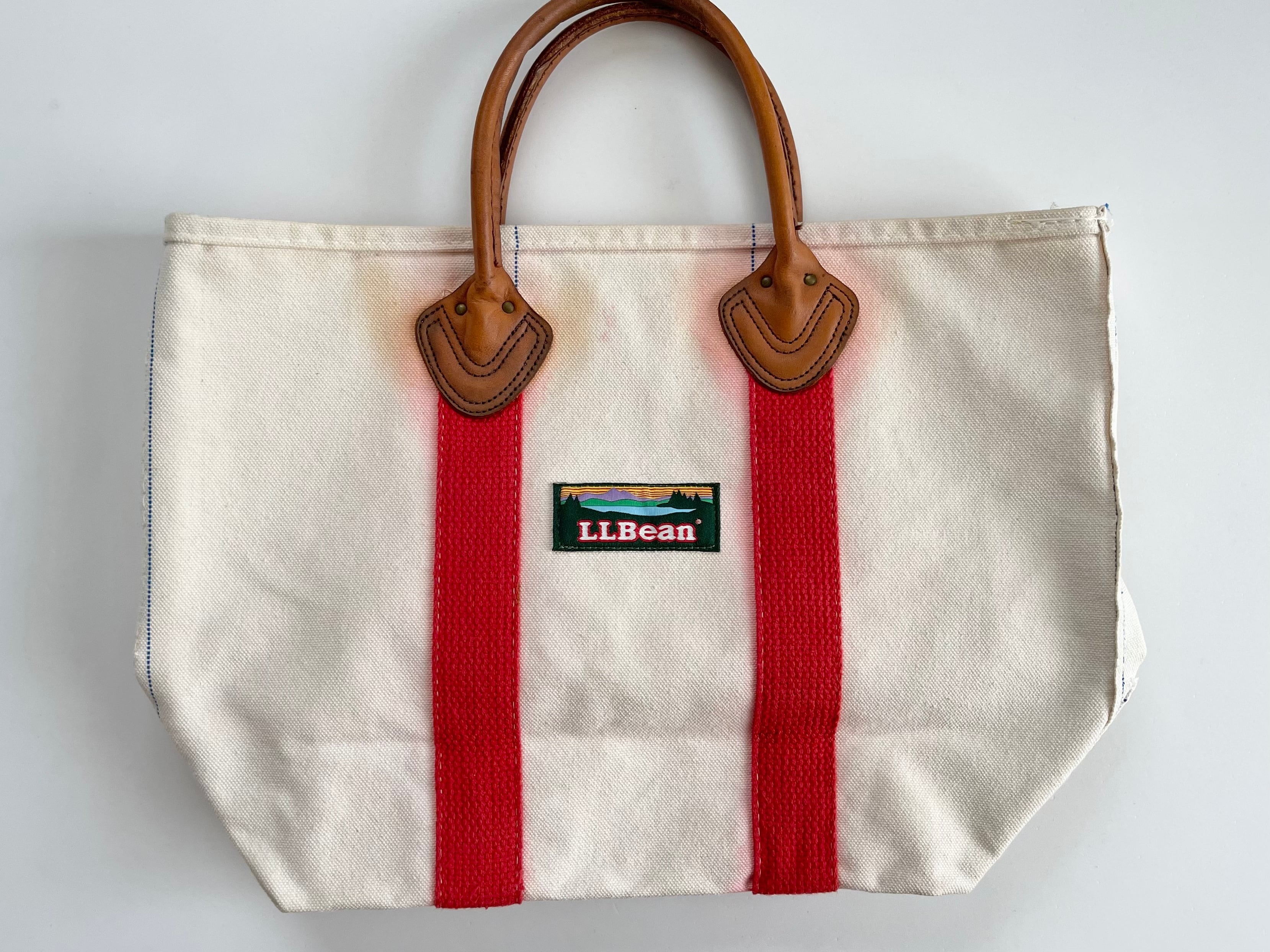Msize】80s L.L.bean トートバッグ BOAT AND TOTE レザー Msize】80s L.L.bean トートバッグ BOAT AND TOTE レザー