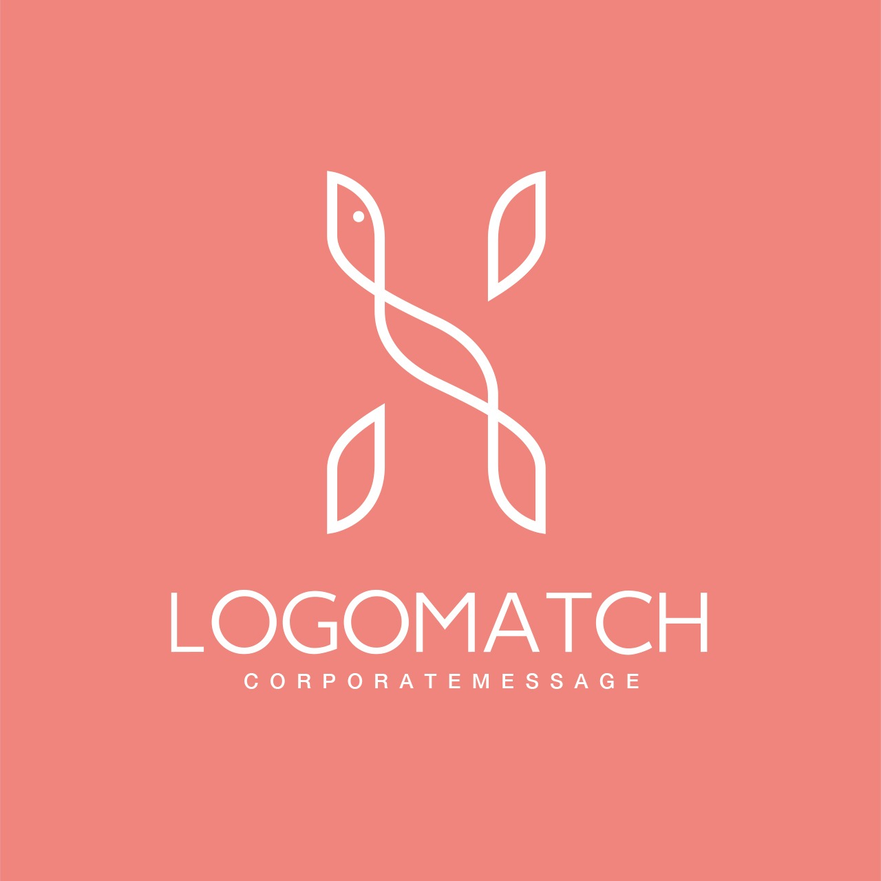 しなやかに交差する鳥Xのロゴ