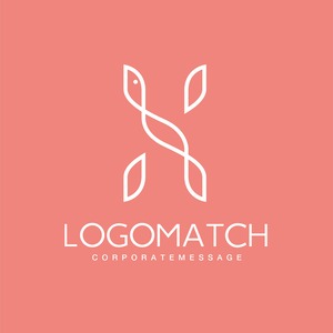 しなやかに交差する鳥Xのロゴ