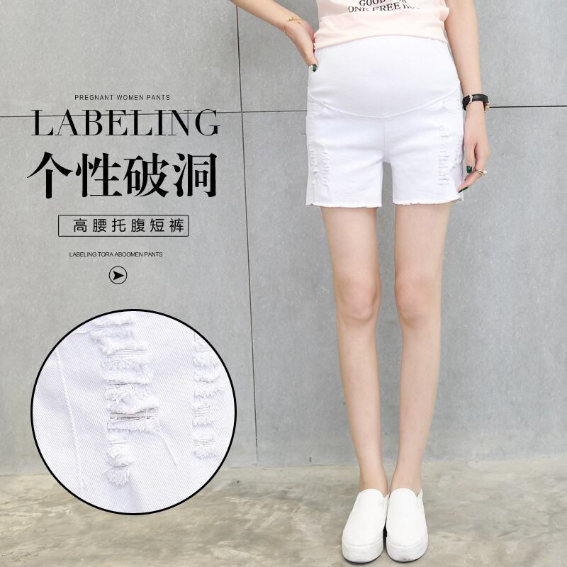 【新作】【送料無料】 マタニティウェア2020夏バージョンの新しいファッションリッピング生エッジ妊娠中の腹リフトショーツハイウエスト妊娠中のショーツ-アリババ ハイウェスト サマー 夏物 ブルマー expec213897853771