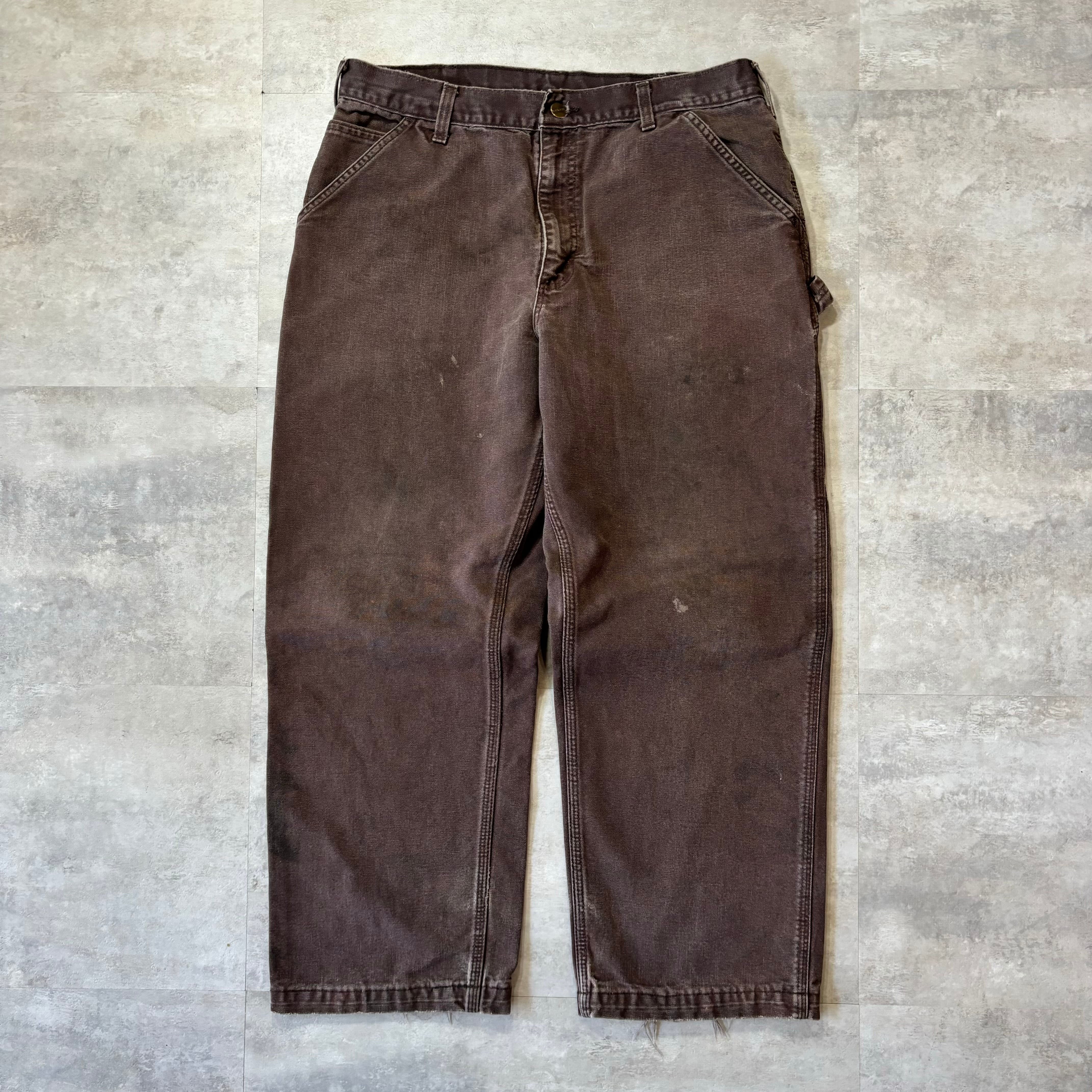 《実寸w34l27》carhartt ダック生地 ワークパンツ ペインターパンツ no.1240