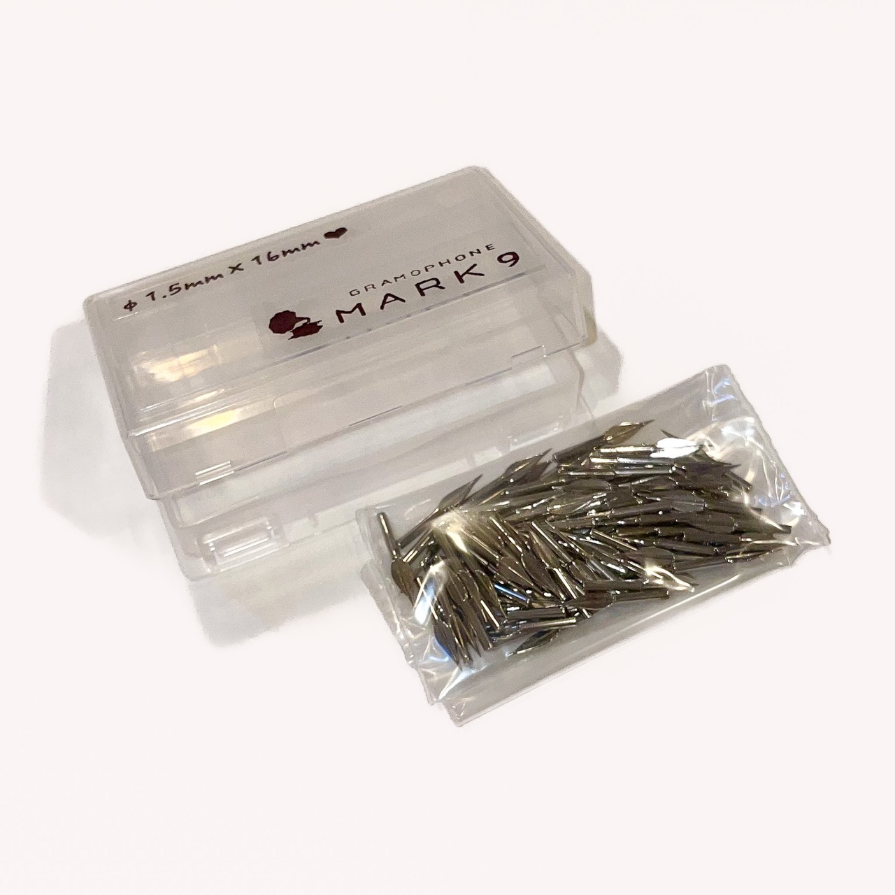 蓄音機用鉄針(径1.5mm×16mm_Heart 約100本入り) | Mark9