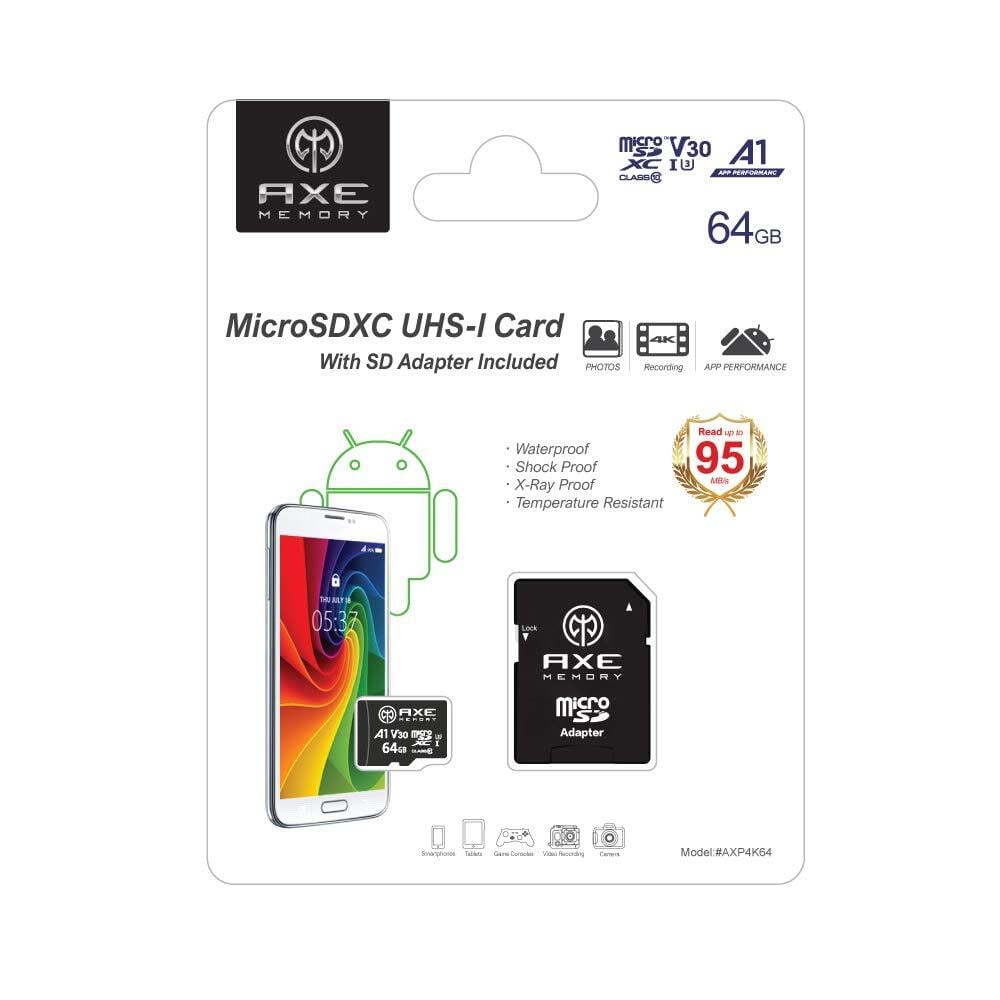 AXE microSD 64GB マイクロsdカード Nintendo Switch SDカード V30 UHS