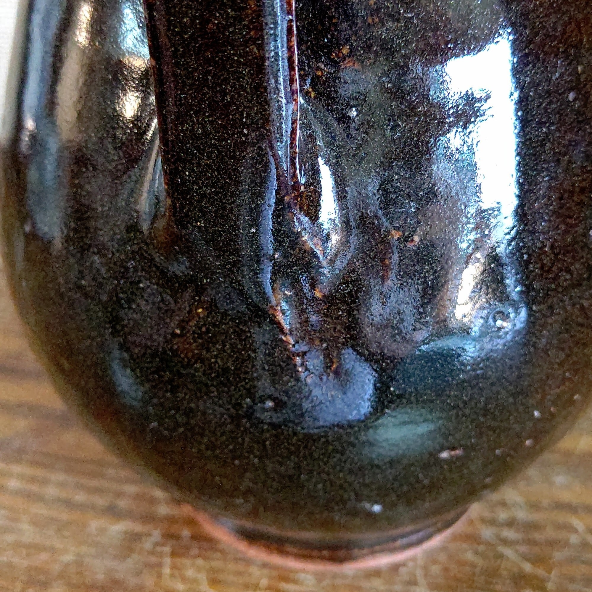 唐 黄道窯 黒釉白斑水注 湯瓶 土瓶 湯沸 唐物 木製箱付★時代物★希少品 唐 黄道窯 黒釉白斑水注 湯瓶 土瓶 湯沸 唐物 木製