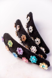 ベロアフラワースナップクリップ