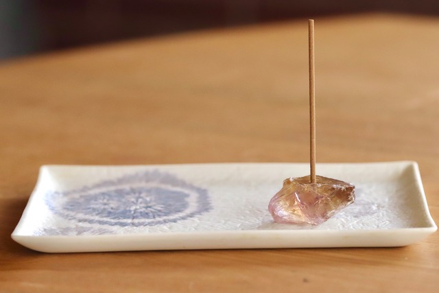 アメトリンのお香立て1  -incense holder-