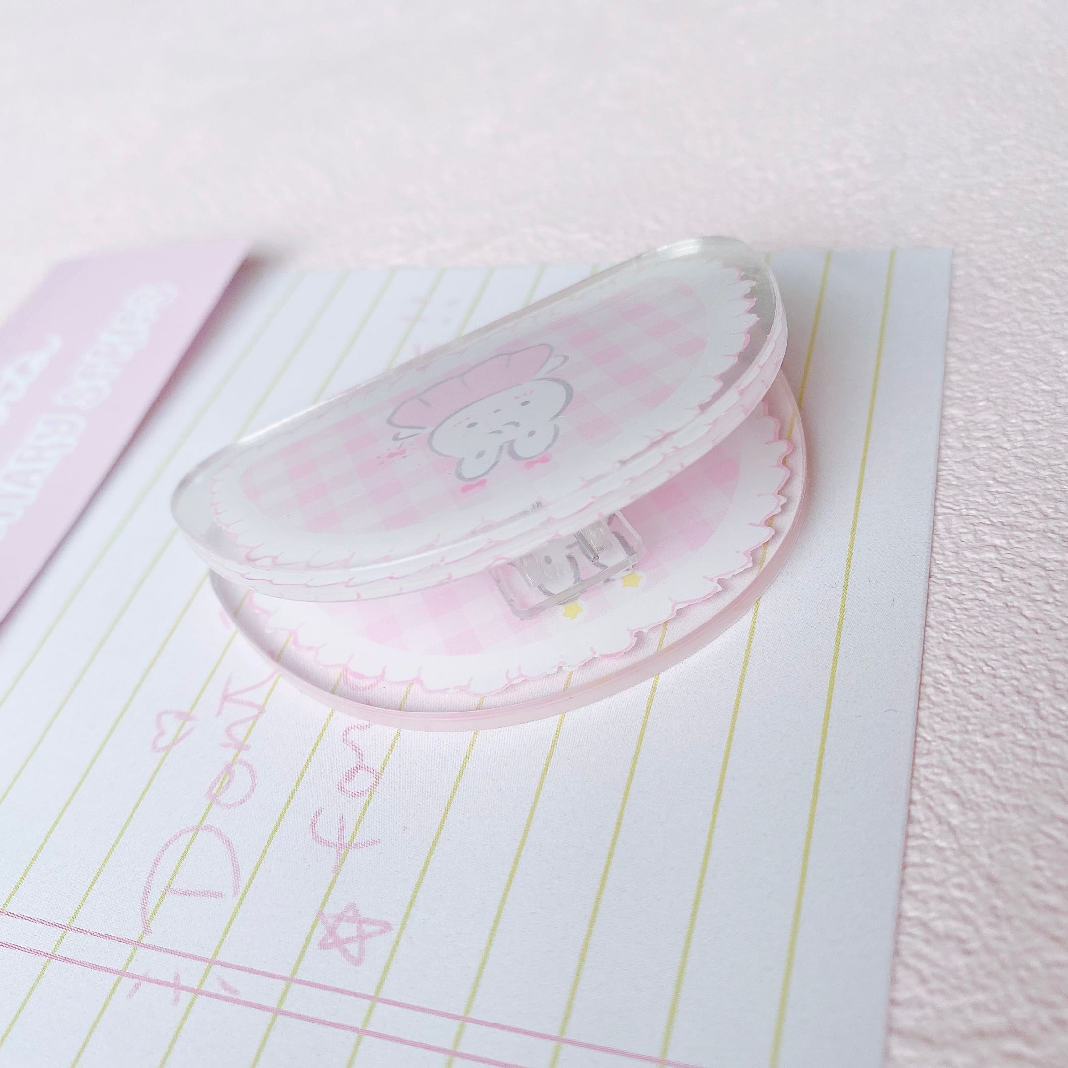 バレエうさぎのアクリルクリップ(ふりふりピンク)