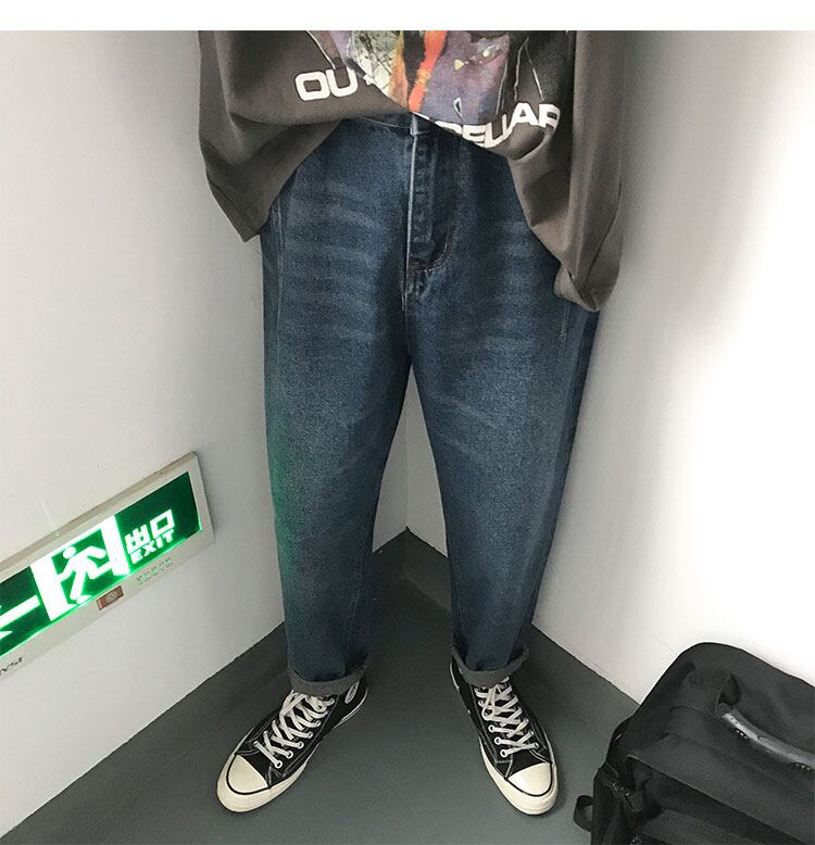 全2色 デニム パンツ ストレート カジュアル 無地 おしゃれ