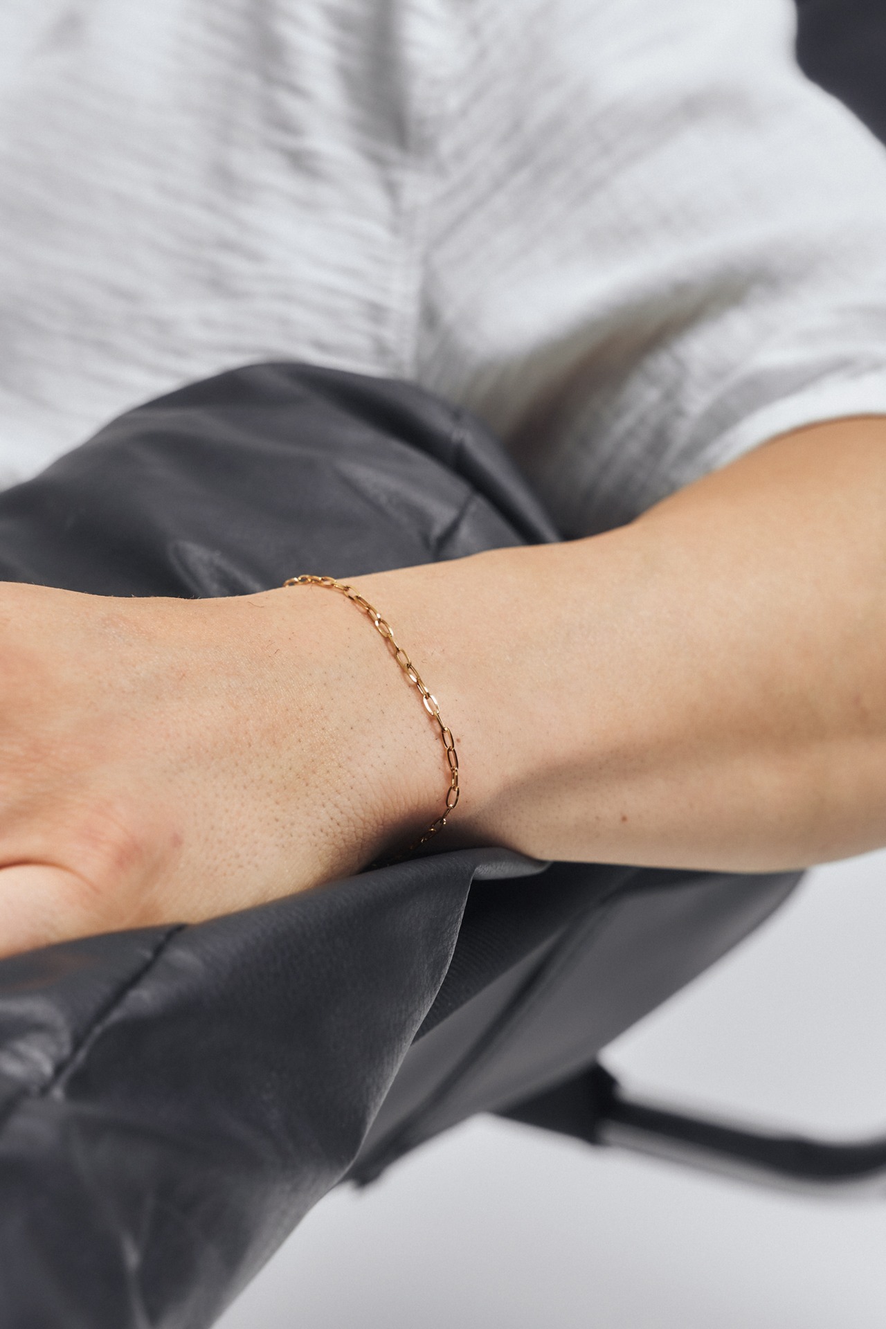 【Skin Flat Chain Bracelet】/ GOLD
