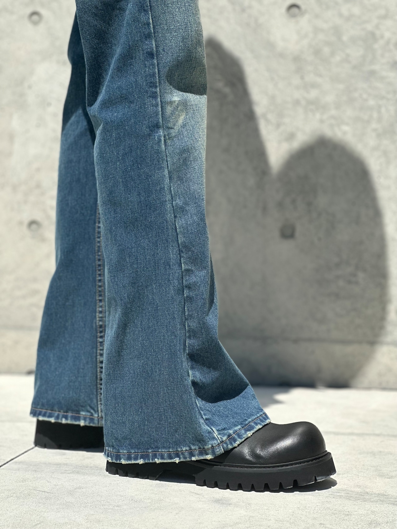 Washed Flare Denim