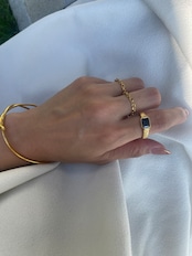 square zirconia ring