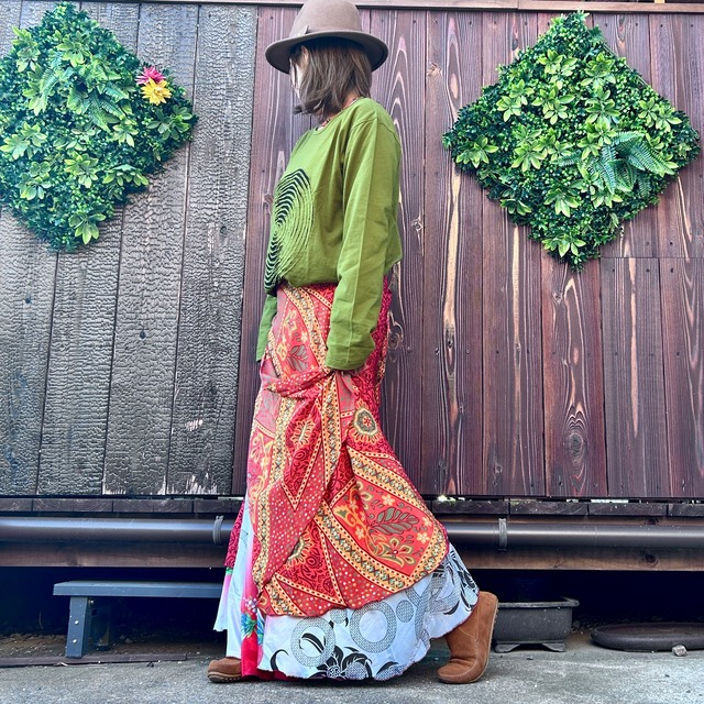 シルク巻きスカート1611