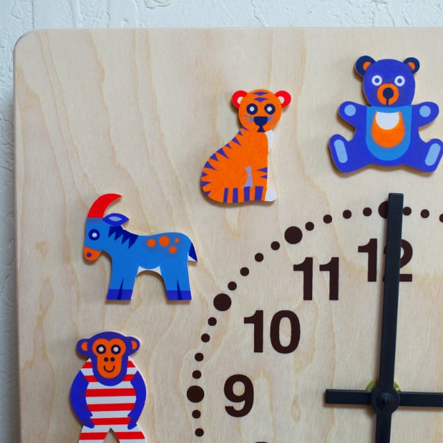 ヘラー時計 動物たち | 木のおもちゃ専門店 おもちゃ箱 イカロス 公式