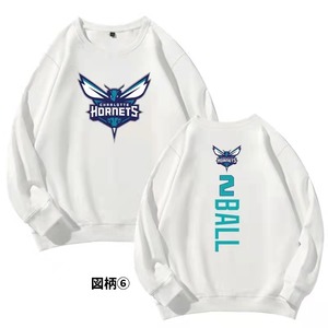 【トップス】HORNETS バスケットボールのプルオーバー 2111202058J