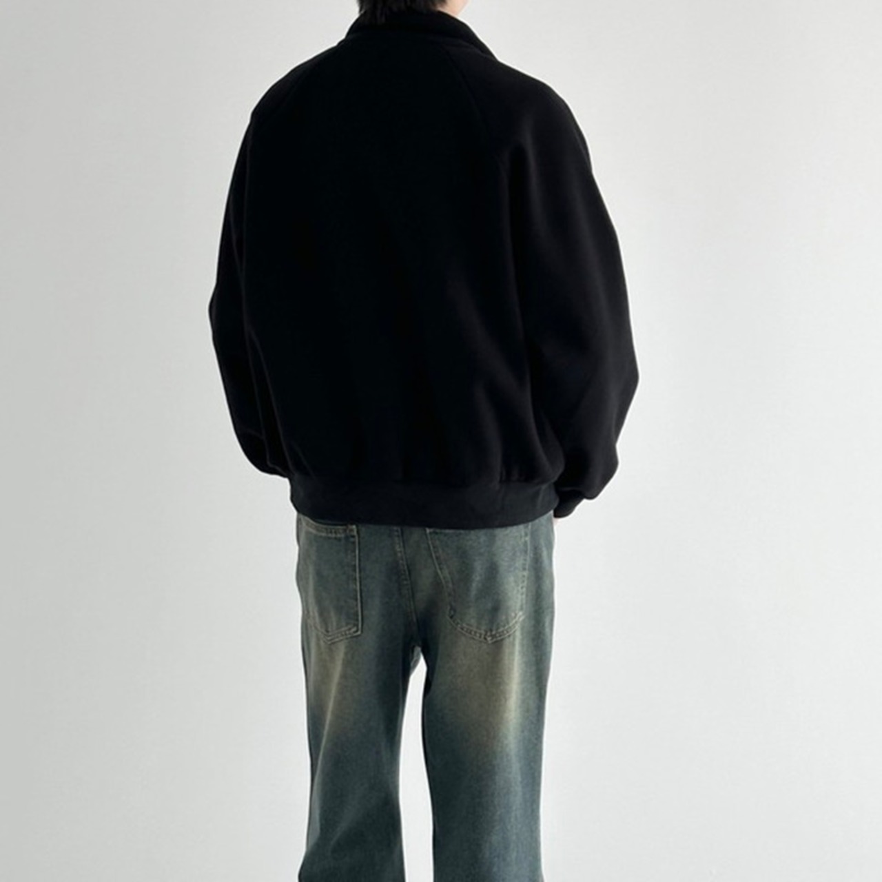 ダブルジップハイネックスウェットカーディガン　924