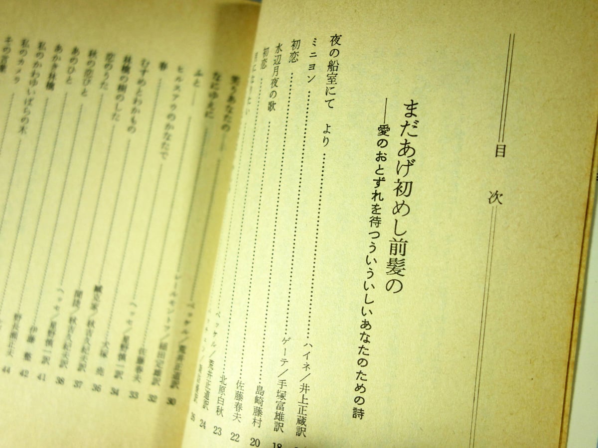 愛の詩集（新川和江 編、林静一 画）- 集英社コバルトシリーズ