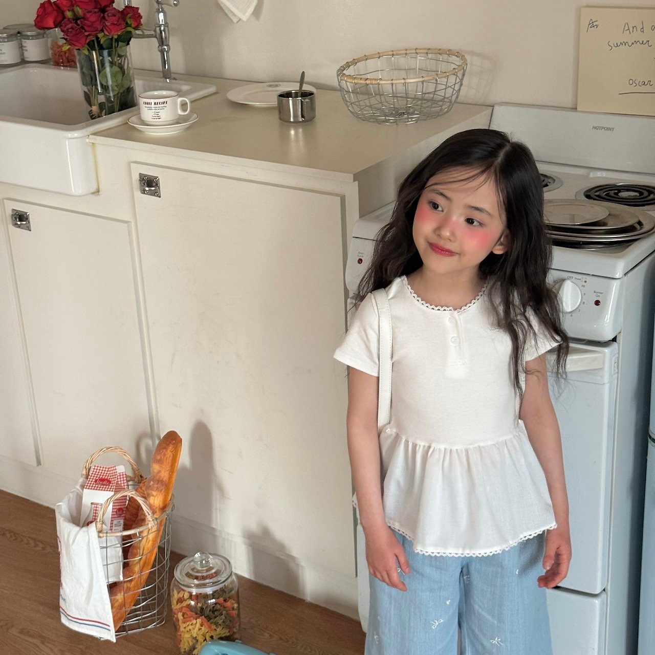 [ninibello] Summer Tulip Layered Tee +fee2 / [니니벨로] 썸머튤립레이어드티