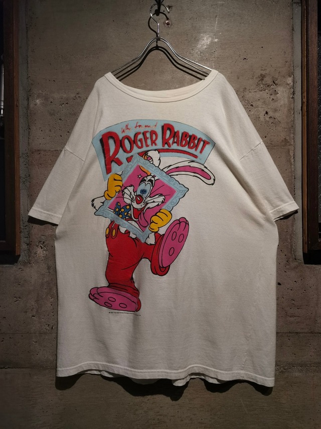【Caka】"Disney" "Roger Rabbit" 80's Print Design Loose T-Shirt