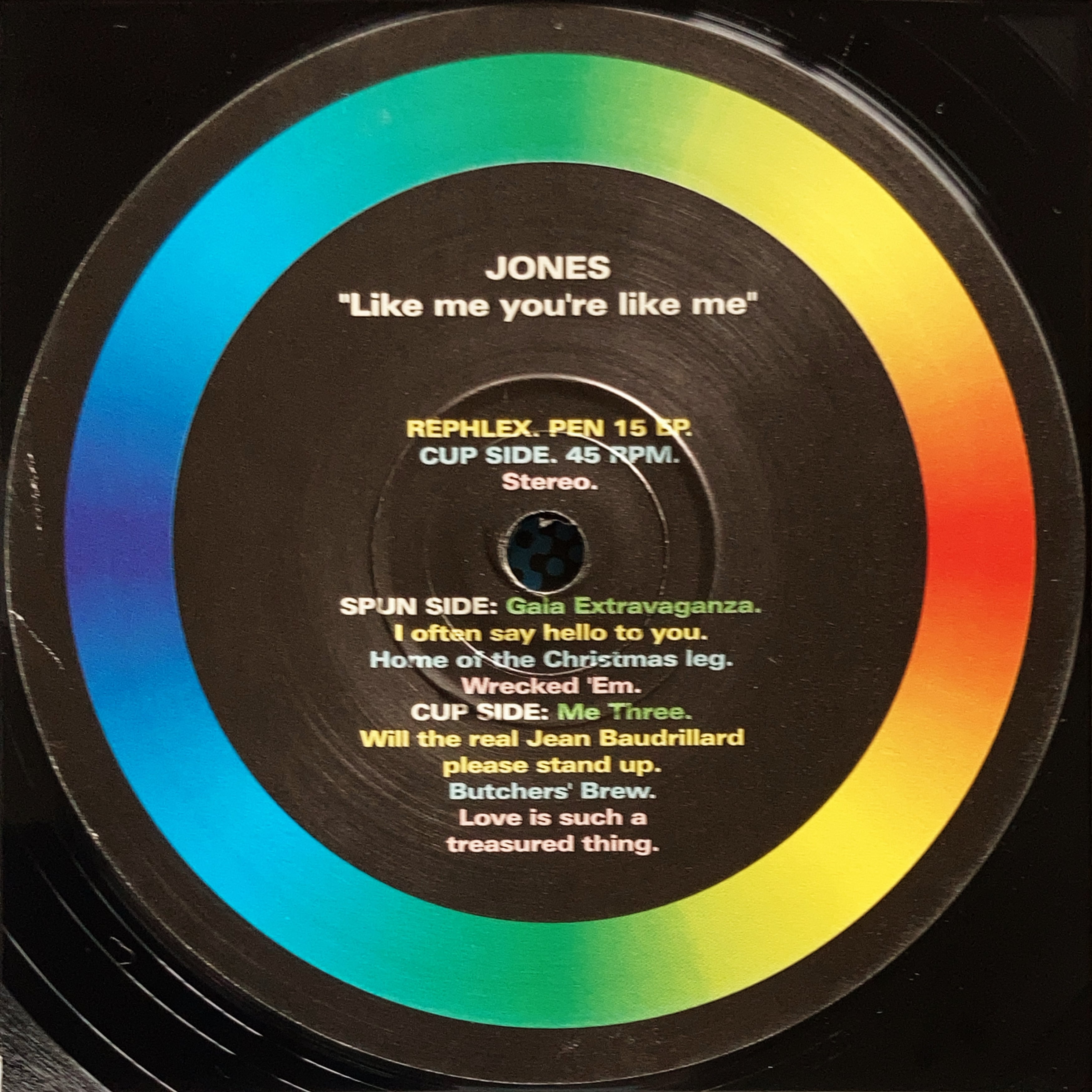 (Rephlex)　You're　12”】Jones　Like　cpvinyl　Me　Like　Me　EP)　(PEN　15　￥3,000以上の購入で送料無料！テクノ/ハウス/ミニマルの中古アナログレコードを販売
